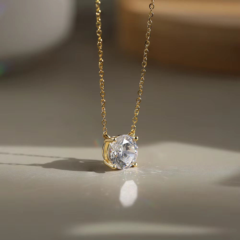 שרשרת סוליטר בחיתוך עגול